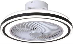 img 4 attached to Enhance Your Space with Fscar 20-inch Invisible Ceiling Fans with Light: 72W LED, 3 Speeds, and Remote Control for Kitchen and Bedroom