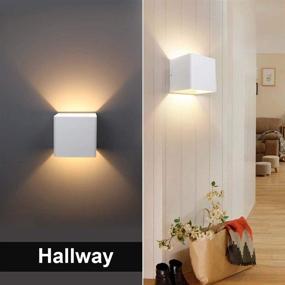 img 2 attached to 🔦 Ralbay LED Modern Indoor Wall Sconce 2-Pack: Stylish 10W Aluminum Light Fixture for Ambiance in Living Room, Bedroom, and Hallway - Warm White Light (3000K)