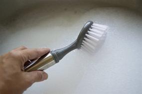 img 2 attached to Sophisti-Clean Stainless Steel Dishwashing Brush - Silver/Grey: An Evriholder Innovation