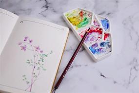 img 1 attached to 🎨 Bower Bird Porcelain Watercolor Palette: The Ultimate Choice for Professional Artists