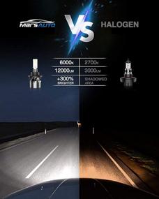 img 3 attached to Marsauto H13/9008 LED Headlight Bulbs, 12000 Lumens and 300% Brightness, 6000K Xenon White, Advanced Aluminum Alloy M2 Series Light Bulb Kit with 12000RPM Turbo Fan