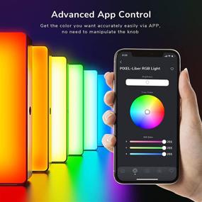 img 3 attached to 🌈 Precise Control of Lighting with PIXEL Liber RGB Video Light: APP Control, Magnetic Adsorption Design, Wide Hue Range, Perfect for Photography, Video Conference, Tiktok, YouTube, and Videography
