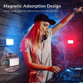 img 2 attached to 🌈 Precise Control of Lighting with PIXEL Liber RGB Video Light: APP Control, Magnetic Adsorption Design, Wide Hue Range, Perfect for Photography, Video Conference, Tiktok, YouTube, and Videography