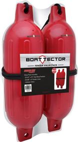 img 1 attached to Enhanced BoatTector Fender Value 2-Pack - 4.5&#34; x 16&#34;, Vibrant Red for Maximum Performance