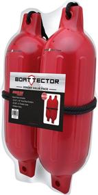 img 2 attached to Enhanced BoatTector Fender Value 2-Pack - 4.5&#34; x 16&#34;, Vibrant Red for Maximum Performance