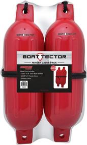 img 3 attached to Enhanced BoatTector Fender Value 2-Pack - 4.5&#34; x 16&#34;, Vibrant Red for Maximum Performance