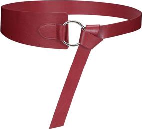 img 4 attached to JASGOOD Women Leather Adjustable Buckle Women's Accessories for Belts