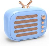 🔊 беспроводной ретро bluetooth-динамик dosmix - портативная винтажная звуковая система с микрофоном, 12 часов воспроизведения, слот для tf-карты, aux - синий, для кухни, спален, вечеринок, путешествий, отдыха на природе - совместим с android и ios. логотип