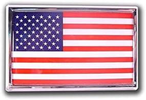 img 3 attached to American Flag Chrome Automobile Emblem
