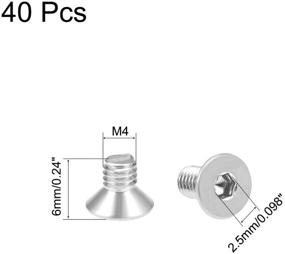 img 2 attached to Uxcell M4X6Mm Крепеж из нержавеющей стали