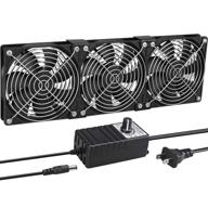 big airflow 3 x 120mm fan with ac 110v - 240v speed control, cabinet/chassis cooling for server/workstation logo