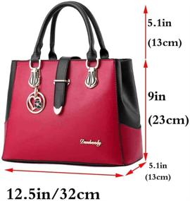 img 3 attached to 👜 Rullar Stitching Shoulder Top Handle Heart Shaped Women's Handbags & Wallets - Stylish and Functional Accessories for Women