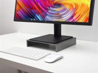 🖥️ versatile jokitech computer monitor stand riser for imac pro, samsung, dell, lg, hp, asus, alienware -spacegrey logo