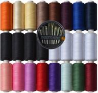 🧵 all purpose polyester sewing thread kit with 24 spools - includes free set of 30 needles for hand & machine sewing logo