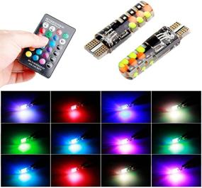 img 3 attached to 🚗 Enhance Your Car's Interior with LED W5W T10 RGB Clearance Light: Multi-Mode Colorful Car Light Bulbs with Remote Controller (2pcs)