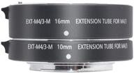 📷 enhance your camera's macro abilities - mcoplus ext-m4/3-m 10mm 16mm automatic extension tube for olympus panasonic micro 4/3 system camera logo