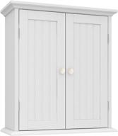 bathroom wall cabinet - over the toilet space saver storage - medicine cabinet with 2 doors and adjustable shelves - cupboard, choochoo logo