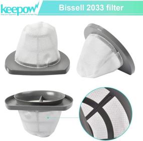 img 1 attached to 🔍 KEEPOW 2033 Vacuum Filter - Compatible with Bissell Featherweight Stick Lightweight Bagless Vacuum 2033, 20331, 20333, 20336, 20339, 2033M (Pack of 4)