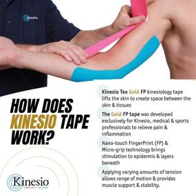 img 3 attached to 🏋️ Kinesio Taping Tex Gold FP - Beige - Elastic Therapeutic Athletic Tape, 2" x 13 ft