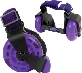 img 4 attached to 🌟 Adjustable Roller Heel Skates with Lights - New-Bounce Heel Wheel Jet Wheelies for Shoes - Perfect Fit for Kids - Universal Size