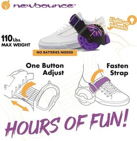 img 3 attached to 🌟 Adjustable Roller Heel Skates with Lights - New-Bounce Heel Wheel Jet Wheelies for Shoes - Perfect Fit for Kids - Universal Size