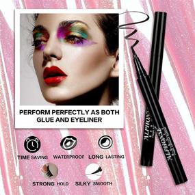 img 3 attached to 💧 ALPHONSE 2-In-1 Self-Adhesive Eyeliner | Waterproof Liquid Black Eyeliner with Strong-Hold | No Magnets or Glue Required