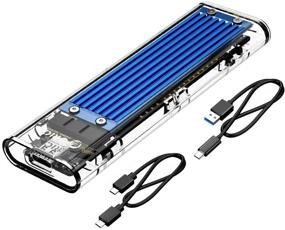 img 4 attached to 🔧 ORICO Transparent M.2 Enclosure: Tool-Free USB 3.1 Type-C (10Gbps) for SATA/NVME M.2 SSD - Supports 2230/2242/2260/2280, up to 2TB Capacity (TCM2M-Blue)