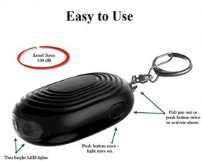img 3 attached to 130dB Personal Alarm Keychain with LED Lights, Panic Button, Pull Pin, Mini Screwdriver & Batteries – Easy-to-Use Emergency Safety Siren for Women, Elderly, Students