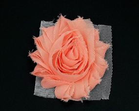 img 1 attached to 🌺 JLIKA Shabby Flowers: 50 Chiffon Fabric Roses – Assorted Color Mix – Solids and Prints – Single Flower Grab Bag