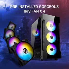 img 2 attached to 💻 ABKONCORE T250X ATX Mid-Tower Gaming PC Case: Tempered Glass, LED Fans, USB 3.0, Water-Cooling Ready
