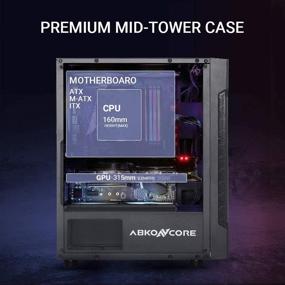 img 1 attached to 💻 ABKONCORE T250X ATX Mid-Tower Gaming PC Case: Tempered Glass, LED Fans, USB 3.0, Water-Cooling Ready