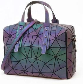 img 3 attached to 👜 Luminous Reflective Geometric Crossbody Messenger Handbags & Wallets for Women