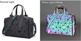 img 2 attached to 👜 Luminous Reflective Geometric Crossbody Messenger Handbags & Wallets for Women