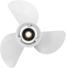 img 3 attached to 🚤 Qiclear Marine 13 1/4 x 17-K , 6E5-45945-01-EL Upgrade Aluminum Outboard Propeller for Yamaha Engines 60HP-130HP, 15 Tooth, RH - High Performance, Perfect Fit