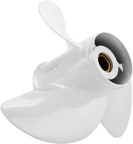 img 1 attached to 🚤 Qiclear Marine 13 1/4 x 17-K , 6E5-45945-01-EL Upgrade Aluminum Outboard Propeller for Yamaha Engines 60HP-130HP, 15 Tooth, RH - High Performance, Perfect Fit
