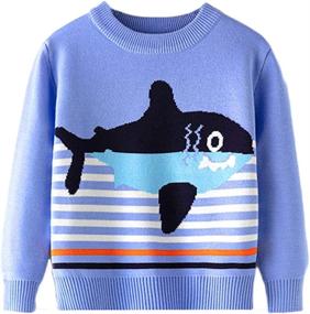 img 1 attached to Toddler Christmas Pullover Reindeer Sweatshirts Boys' Clothing : Sweaters