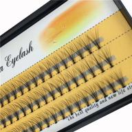 👁️ scala 10 root 60pcs black handmade false eyelashes | natural long individual eyelashes | extensions | fake lashes | makeup beauty cosmetic (10mm) logo