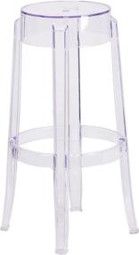 img 3 attached to Transparent Barstool: Enjoy Elevated Comfort with Flash Furniture's 29.75'' High Seat