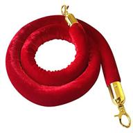 red velvet stanchion rope crowd control rope barrier with gold color plated hooks logo