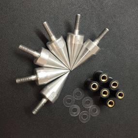 img 1 attached to 🏍️ Enhance Your Motorcycle's Look with HTTMT MT218-002A Universal Silver Motorcycle Spike Bolts: Windscreen, Fairings, and License Plate Compatible!