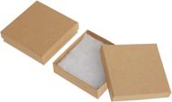 📦 beadaholique kraft square cardboard jewelry boxes - 16 pack, 3.5x3.5x1-inch, brown: compact storage & packaging solution logo
