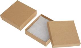 img 4 attached to 📦 Beadaholique Kraft Square Cardboard Jewelry Boxes - 16 Pack, 3.5x3.5x1-Inch, Brown: Compact Storage & Packaging Solution