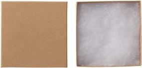 img 2 attached to 📦 Beadaholique Квадратные картонные коробки для ювелирных изделий - 16 шт., 3.5x3.5x1 дюйм, коричневые: компактное решение для хранения и упаковки.