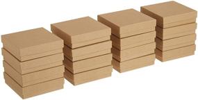 img 3 attached to 📦 Beadaholique Квадратные картонные коробки для ювелирных изделий - 16 шт., 3.5x3.5x1 дюйм, коричневые: компактное решение для хранения и упаковки.