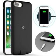 wireless charging receiver case for iphone 7/6s/6 plus (no battery) | cable charging port | soft tpu shockproof protective case | brushed surface finish (5.5 inch) logo