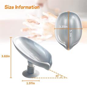 img 3 attached to 🍃 KIIVLO 2 PCS Soap Holder: Upgraded Leaf-shaped Dish, Easy Clean, and Decorative - Ideal for Shower, Bathroom, Kitchen!