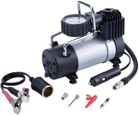 img 3 attached to 🔧 TIREWELL 12V Tire Inflator: Direct Drive Metal Pump 100PSI, Portable Air Compressor with Battery Clamp - Efficient and Handy Solution for Tire Inflation