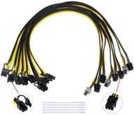 кабель s-union [8 шт.] 16awg 6pin pci-e к 8 (6+2) пинам 27.5 дюймов (70 см) length - кабель pci 6pin м к м для плат видеокарты/блока питания, питание gpu ethereum eth mining (с 5 нейлоновыми хомутами) - улучшенный seo логотип