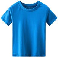 👕 solid cotton crew neck tees for spring & gege boys – short sleeves t-shirts logo