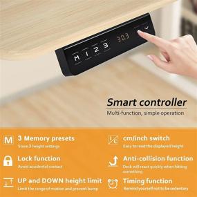 img 3 attached to 🖥️ HAIAOJIA Electric Stand up Desk Frame Workstation with Dual Motors, Ergonomic Height Adjustable Base - Memory Controller Included (Frame Only)